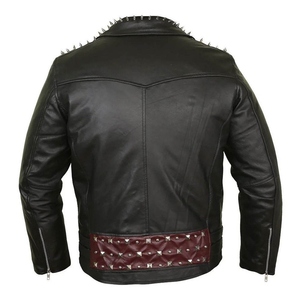 Chaqueta de Invierno para Hombre, de Cuero Suave de Primera Calidad, Elegante, Transpirable, Informal, con Tachuelas - Product Image 2