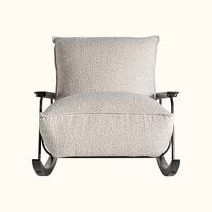 Maren Modern Ergonomic <b>Rocking</b> Accent <b>Chair</b> with Upholstered Seat and Solid Back for Living Room and Home Office - Product Image 2
