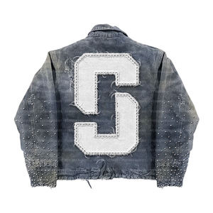 Veste de baseball OEM de haute qualité pour hommes, tendance, en toile, personnalisée avec broderie, style universitaire, pour l'extérieur, grande taille, en coton pour l'automne - Product Image 6