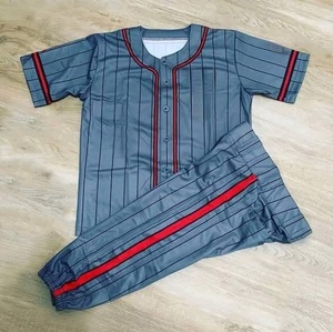 Uniforme de Béisbol Personalizable con Conjuntos Transpirables de Talla Grande con el Logotipo del Nombre del Equipo en la Parte Delantera - Product Image 4