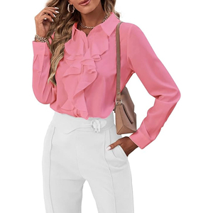 Camisas de vestir de mujer de precio barato camisas de vestir nuevas camisas de manga larga de vestir profesionales ropa de trabajo formal camisas de vestir de moda de mujer - Product Image 4