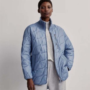 แจ็กเก็ตผ้านวมสำหรับผู้หญิงที่มีซิปปิดน้ำหนักเบาและอบอุ่นสำหรับฤดูหนาว - Product Image 6