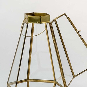 Iron Metal <b>Candle</b> Holder and Lantern With Beautiful Gold Colour Creative Design for <b>Dinner</b> & Room Decor - Product Image 3