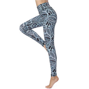 Venta al por mayor de poliéster 8 Spandex personalizado sublimación de impresión de las mujeres deportes Yoga pantalones Leggings para las mujeres - Product Image 3