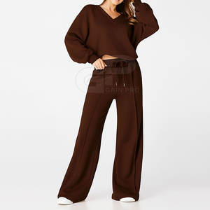 Conjunto de Dos Piezas Holgado para Mujer, Top y Pantalón a Juego, Atuendo Holgado de Moda para Uso Diario - Product Image 2