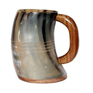 Corne à boire viking en bois poli, fabrication artisanale indienne, design animal, écologique, matériau organique, taille personnalisée, emballage personnalisé - Product Image 5