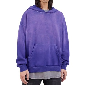 Sudadera con capucha lavada con ácido de alta calidad para hombre, ropa de calle de algodón personalizada, manga larga térmica de gran tamaño para invierno - Product Image 2
