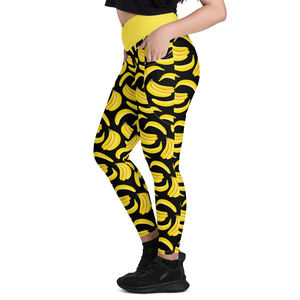 Leggings d'entraînement de gymnastique respirants personnalisés pour femmes OEM Leggings de compression de yoga à taille élastique motif solide - Product Image 4