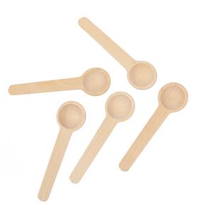 Mini ensemble de cuillères à épices en bois de hêtre - Petites cuillères rondes profondes pour assaisonnements - Cuillères en bois naturel pour sucre et sel pour bocaux de cuisine - Product Image 5