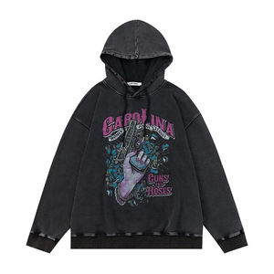 เสื้อฮู้ดผู้ชายผ้าฝ้ายโอเวอร์ไซส์ซักได้สำหรับผู้ชาย - Product Image 1