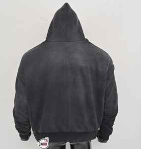 Sweat à capuche streetwear personnalisé de haute qualité, sweat à capuche zippé vintage en coton polaire vierge, délavé au soleil et à l'acide pour hommes - Product Image 4