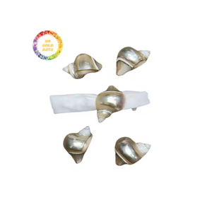 Rond de serviette coquillage Design unique fait à la main en matériau de coquille naturelle pour un décor de salle à manger élégant du Vietnam - Product Image 3