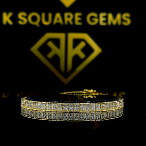 Bracelet cubain luxueux en argent sterling 925 pour hommes cultivé en laboratoire coupe brillante VVS clarté blanc bleu mode bracelets à breloques - Product Image 4