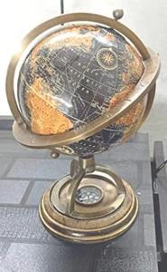 12'' Antique Astrolabe Brass Sphere world Globe Collectible Nautical Home Decorative Collectible Item with <b>compass</b> base - Product Image 4