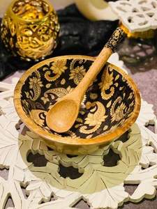 Nouveau Bol Meena en bois de mangue fait à la main Bol de service rond en bois de conception personnalisée Fabricant en gros Fournisseur - Product Image 2