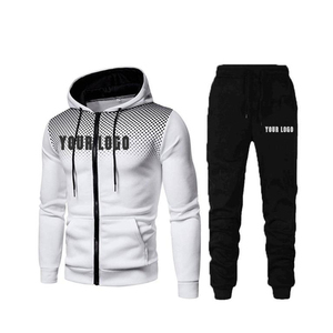 Chándal de algodón 100% ajustado para hombre, nueva moda, Sudadera con capucha personalizada para correr con diseño bordado para deportes de otoño - Product Image 4