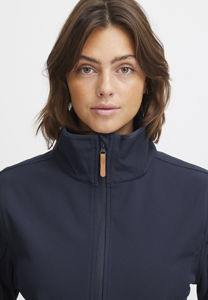 Best-seller Blazer bleu marine personnalisé Veste softshell imperméable pour femmes Prix usine Manches longues Coupe-vent Vestes de course d'extérieur - Product Image 5