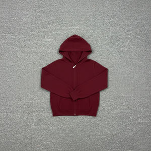 Logo personnalisé sérigraphié grande taille couleur unie sweats à capuche zippés pour les femmes respirant vêtements d'hiver coton polaire femmes sweats à capuche - Product Image 3