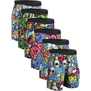 High Quality Athletic Mens <b>Boxer</b> <b>Briefs</b> <b>Long</b> Leg Trunks Underwear Classic Rise Knitted Fabric Anti-Bacterial Breathable Size 4XL - Product Image 4