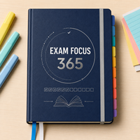 Agenda LABON personnalisé A5 Exam Focus 365 avec couverture en cuir PU, onglets mensuels, planificateur d'études, suivi des habitudes, carnet