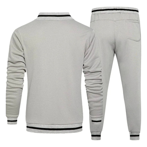 Ensemble de survêtement gris pour homme Harry Johnson Production, manches longues, fermeture éclair, couleur unie, col montant, pantalon de jogging, automne - Product Image 2