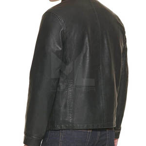 Veste d'hiver en cuir respirant pour hommes Vêtements décontractés Vestes en cuir pour hommes à prix raisonnable - Product Image 2