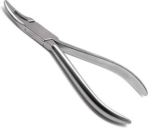 IMANS ENTERPRISES Pince dentaire IE-DP-0124 Pointe dentelée incurvée Pliage de fil utilitaire Appareil orthodontique Placement Manuel de maintien - Product Image 1