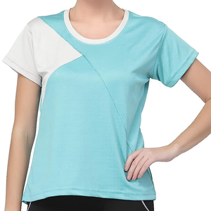 Camiseta para correr de verano para mujer de la mejor calidad, camiseta informal de entrenamiento de algodón con diseño de Yoga formal de manga corta - Product Image 1