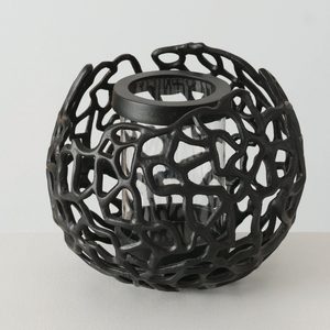 Accueil Hôtels et restaurants 2024 Derniers produits de décoration intérieure Bougeoir antique noir avec verre votif - Product Image 3