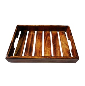 WOOD Sheesham Plateaux de service en forme de rectangle en bois pour table à manger (Brown-12x8x1.5 pouces) - Product Image 5