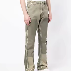Pantalon évasé de qualité professionnelle en denim 100% coton, respirant, imprimé, léger, pour toutes les saisons, décontracté, service OEM, délavé - Product Image 3
