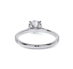 10k Yellow Gold, Rose Gold & <b>White</b> Gold Round Brilliant Cut Lab Grown Diamond Wedding Ring Round Cut Diamond Engagement Ring - Product Image 5