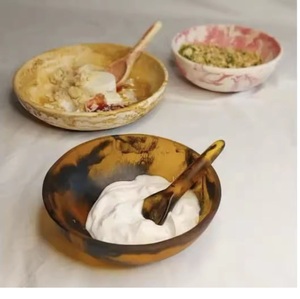 ชามเรซิ่นตกแต่งพร้อมงานศิลปะเรซิ่นแบบนามธรรม เหมาะสำหรับงานปาร์ตี้ ใช้เป็นชามซุป คุณภาพดีเยี่ยม - Product Image 4