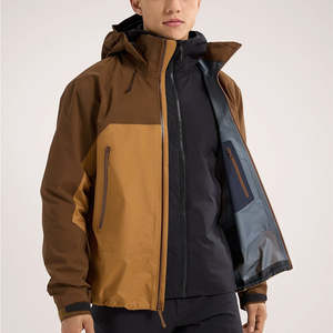 Veste imperméable pour hommes OEM pour plein air Soft Shell avec capuche Veste Running Hiking Veste de pluie coupe-vent - Product Image 1