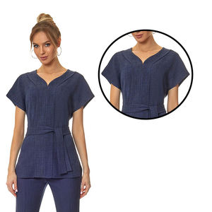 Uniformes de hospital Médico Scrubs Enfermera Manga larga Nuevo color Scrub Suit Mujeres Conjunto elástico - Product Image 6