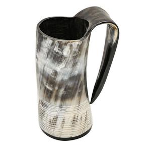 Chope à bière en corne de qualité supérieure, polie lâchement, texture naturelle, style animal, artisanat naturel pour une dégustation haut de gamme - Product Image 5