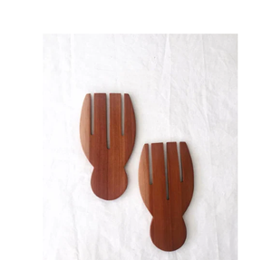 ชุดเซิฟเวอร์สลัดไม้ธรรมชาติ100% มือจับไม้อะคาเซียสลัด - Product Image 3