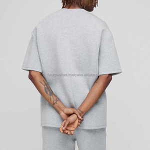 OEM Puff impresión en relieve Logo camiseta Men100 % algodón, camiseta para hombres, ajuste holgado gráfico personalizado 3D en relieve para hombres - Product Image 3