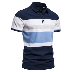 100% poliéster Dry-Fit Golf para Polo camiseta personalizada de manga corta de algodón para hombre para Polo para hombre tela de rizo con estampado Pat - Product Image 2