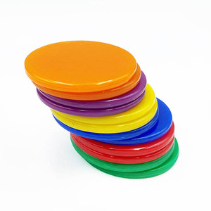 500ชิ้น6สี1นิ้วพลาสติกคณิตศาสตร์แผ่น - Product Image 1