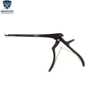 Rongeur Kerrison, Instrumento Ortopédico y Neuroquirúrgico, Mango Chapado en Oro, Eje con Recubrimiento Negro, Uso en Cirugía de Columna de Precisión - Product Image 1