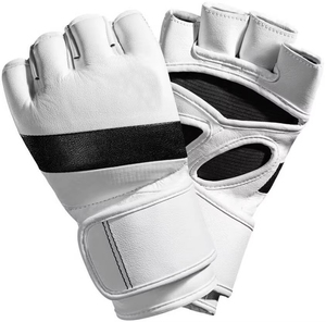 High Quality Customizable Leather MMA Gloves Full Finger Non-<b>Slip</b> Adjustable Wrist Strap Unisex Outdoor Training - Product Image 1