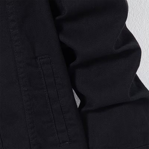 Veste en toile d'hiver pour homme de haute qualité, couleur noire, manches longues, col rabattu, fermeture à boutons en corne, coupe-vent, séchage rapide, utilitaire - Product Image 6