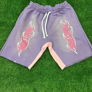 Manufacturer Custom <b>Men's</b> Summer <b>Shorts</b> 100% Cotton <b>Vintage</b> Hip Hop Style Sun Faded Stone Washed Solid Anti-Wrinkle Custom - Product Image 1