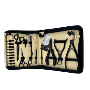 Kit de herramientas Premium Microlink con alicates para extensiones de cabello de acero inoxidable negro mate, Tijera para cortar el cabello, lazo para tirar del cabello personalizado - Product Image 1