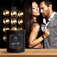 Vela Aromática Aromatika Whisky Soy con Aroma a Especias Amaderadas en Frasco de Vidrio, Serie Moderna para Hombre, Aromaterapia Premium, No Tóxica, Decoración para el Hogar