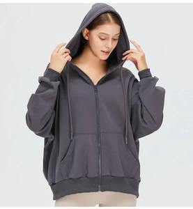 Veste de sport à capuche respirante Street Wear avec cordon de serrage, personnalisable, 100% coton, sweat-shirt décontracté en gros, style décontracté avec broderie - Product Image 2