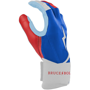100% Leather Anti-slip Custom Logo & Design Glove Professional Bruce <b>Bolt</b> Quality Made Baseball Batting Gloves Premium Split - Product Image 4