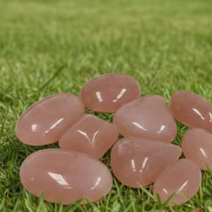 หินคริสตัลธรรมชาติรูปไข่ สีชมพู หินควอตซ์ขัดเงา หินคริสตัลขัดเงา หินโรสควอตซ์ ลด 20% พร้อมของแถม - Product Image 6