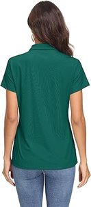 Camisetas de Golf para Mujer, Diseño Moderno, Color Sólido, Tejido Oxford 100% Algodón, Cómodas para el Día a Día - Product Image 3